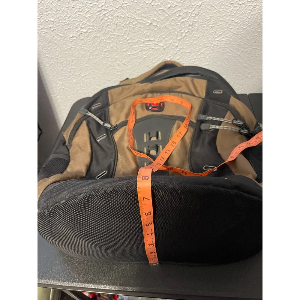 SwissGear Laptop Backpack Brown Black Multi Pocket Tech Travel Bag